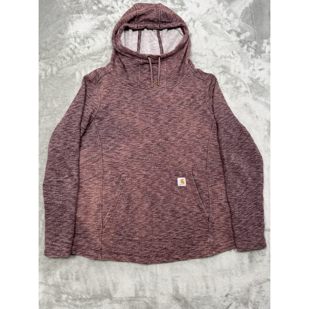 Carhartt Hoodie Sweatshirt Womens XL Red Burgundy Pullover Cowl Newberry